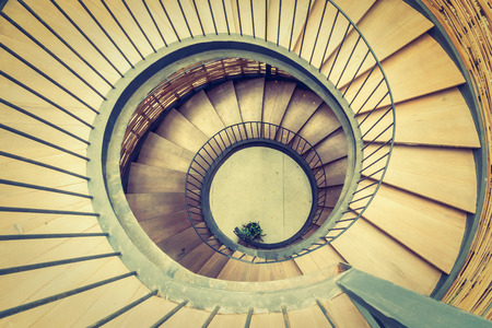 Spiral circle Staircase decoration interior - Vintage Filterのeditorial素材