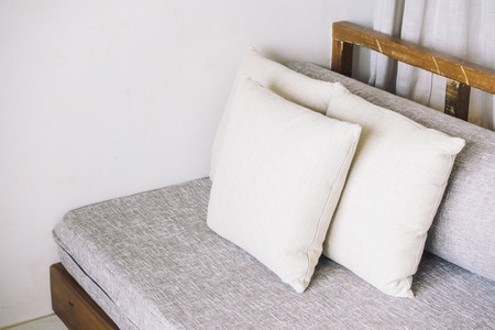 Pillow on sofa decoration in livingroom interior - Light Vintage Filterの写真素材