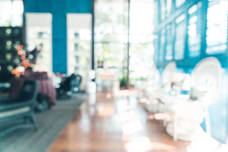 Blur luxury hotel lobby interior background - Filter effect processingの写真素材