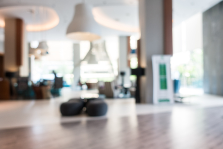 Abstract beautiful luxury blur hotel interior for backgroundの写真素材