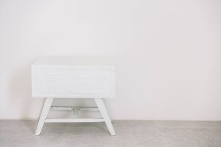 Empty white table decoration interior of room - Vintage light Filter