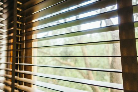 Blinds window decoration interior of room - Vintage Filterの写真素材