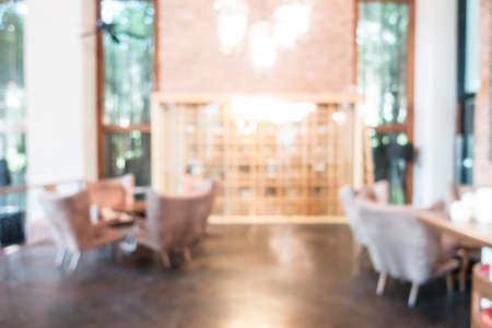 Abstract blur beautiful luxury restaurant interior for backgroundの写真素材