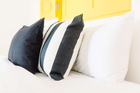 Beautiful luxury pillow on bedroom decoration in bedroom hotel - Vintage Light Filter