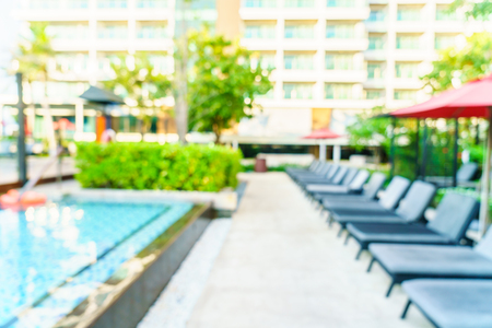 Abstract blur hotel pool resort backgroundの写真素材