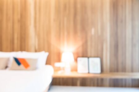 Abstract blur luxury bedroom interior for background - Vintage Light Filterの写真素材