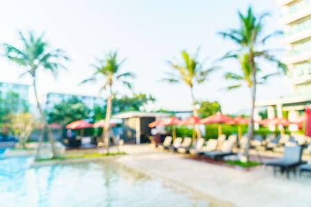 Abstract blur hotel pool resort backgroundの写真素材