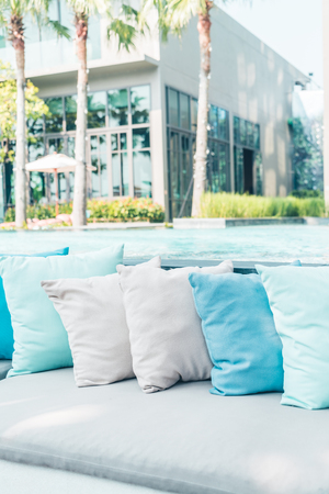 Pillow on sofa decoration interior - Vintage filterの写真素材