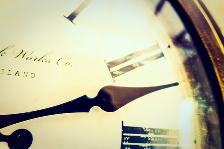Soft focus on Vintage face clock - Vintage Filterの写真素材