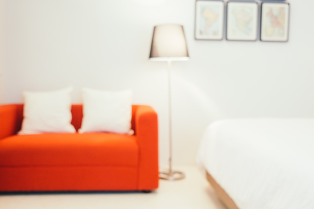 Abstract blur beautiful luxury living room interior for background - Vintage Light Filterの写真素材