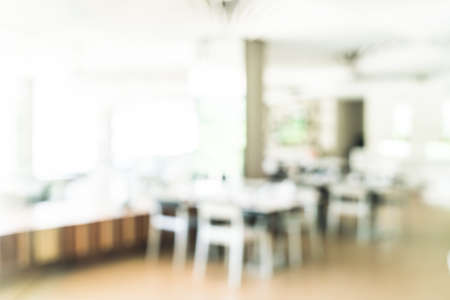 Abstract blur restaurant interior background - Vintage Filterの写真素材