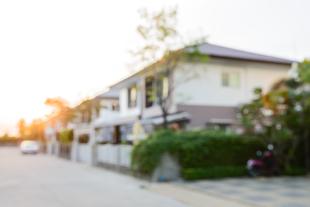 Abstract blur exteriors of house backgroundの写真素材