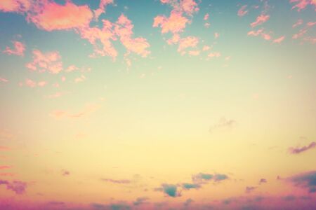 Beautiful Vintage cloud on sky background - Vintage Filterの写真素材