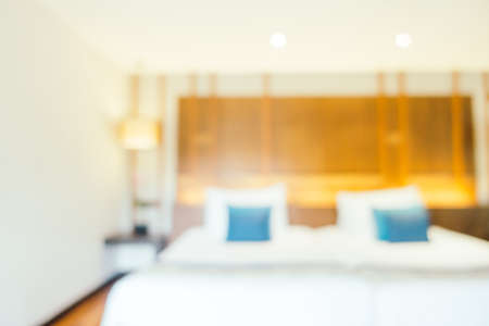 Abstract blur luxury bedroom interior for background - Vintage Light Filterの写真素材