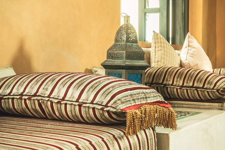Pillow on sofa decoration interior with morocco style - Vintage Filterの写真素材