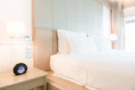 Abstract blur bedroom interior for backgroundの写真素材