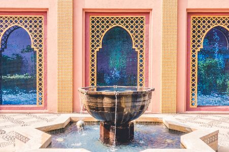 Fountain Water decoration with morocco style - Vintage Light Filter