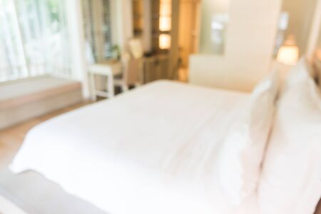 Abstract blur bedroom interior for backgroundの写真素材