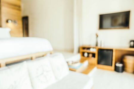 Abstract blur bedroom interior - Vintage light Filterの写真素材