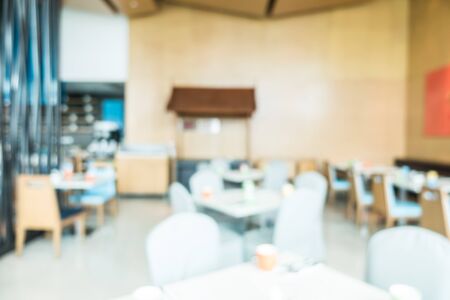 Abstract blur beautiful luxury restaurant interior for backgroundの写真素材