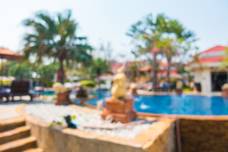 Abstract blur beautiful luxury swimming pool in hotel resort - boost up Color Processingの写真素材