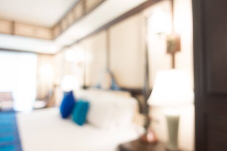 Abstract blur bedroom interior for backgroundの写真素材