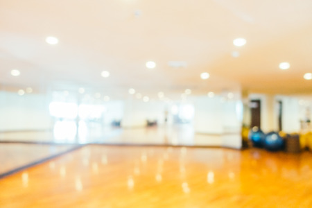 Abstract beautiful luxury blur gym and fitness room interior for backgroundの写真素材