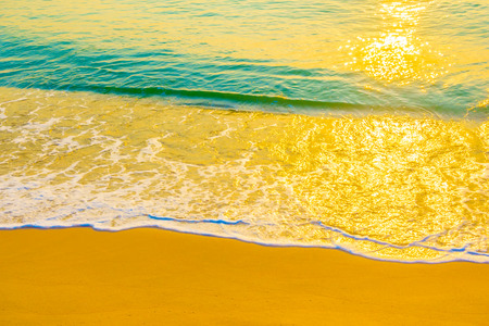 Sea wave on the beach - Vintage Filterの写真素材