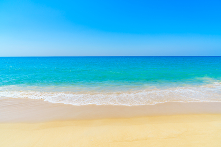Beautiful tropical landscape beach sea and sand for vacationの写真素材