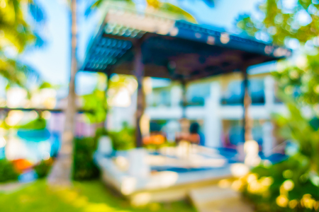 Abstract blur beautiful luxury swimming pool in hotel resort - boost up Color Processingの写真素材