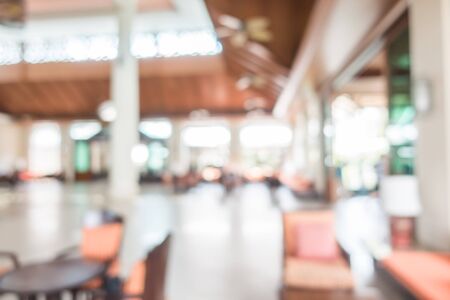 Abstract blur hotel lobby interior for backgroundの写真素材