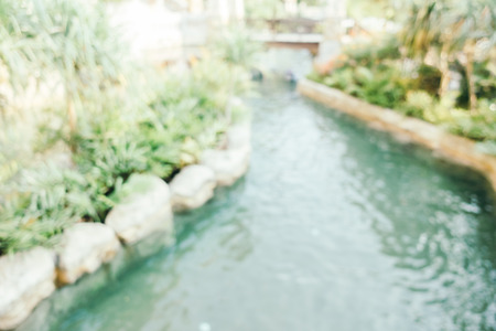 Abstract blur Beautiful luxury outdoor swimming pool in hotel resort - Vintage Filter