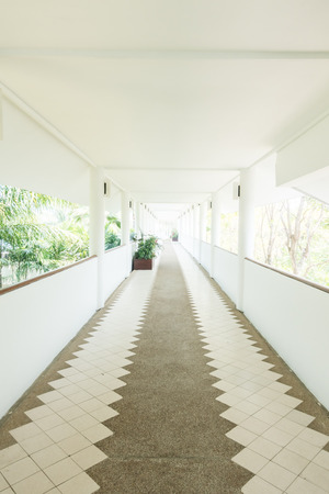 Walk way interior - Vintage Light Filterのeditorial素材