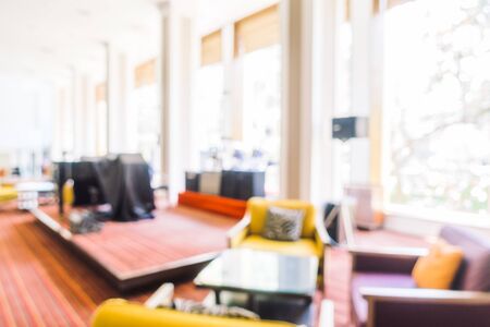 Abstract blur hotel lobby interior for backgroundの写真素材