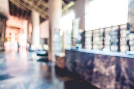 Abstract blur hotel resort lobby interior - Vintage Light Filterの写真素材