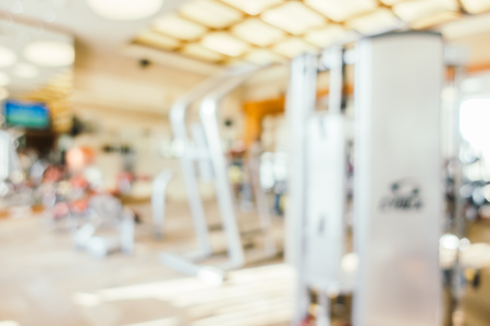 Abstract blur fitness and gym room interior for backgroundの写真素材