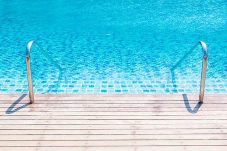 Outdoor Swimming pool in hotel resortの写真素材