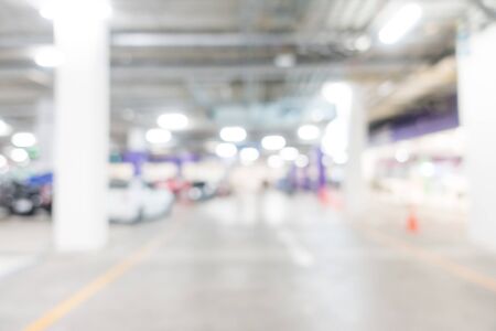 Abstract blur car parking lot for backgroundの写真素材