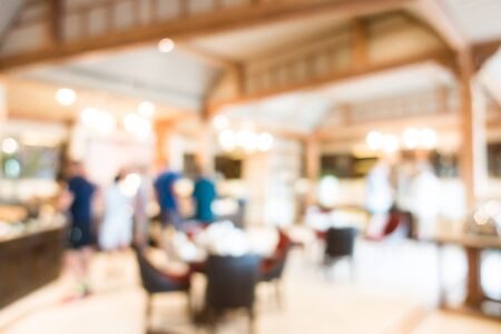 Abstract blur restaurant interior for backgroundの写真素材