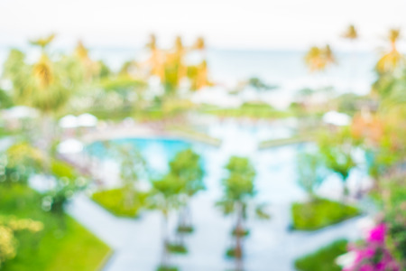 Abstract blur outdoor swimming pool for backgroundの写真素材