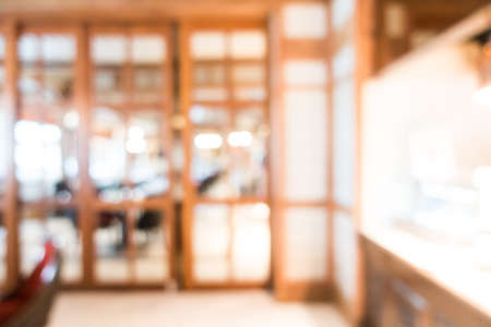 Abstract blur restaurant interior for backgroundの写真素材