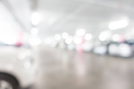 Abstract blur car parking lot for backgroundの写真素材
