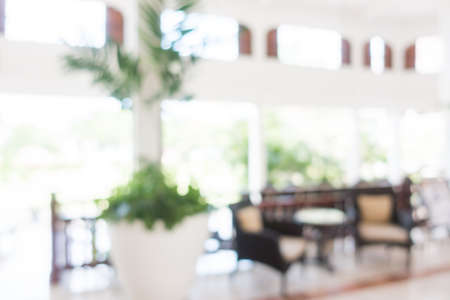 Abstract blur luxury hotel lobby interior for background