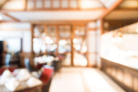 Abstract blur restaurant interior for backgroundの写真素材