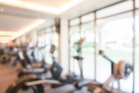 Abstract blur gym and fitness room interior for backgroundの写真素材