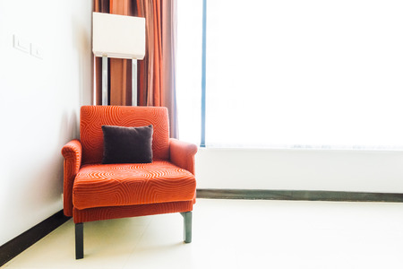 Pillow on sofa decoration in living room area - Vintage light Filterの写真素材