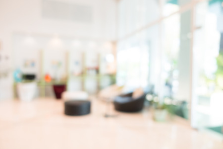 Abstract blur hotel lobby interior for backgroundの写真素材