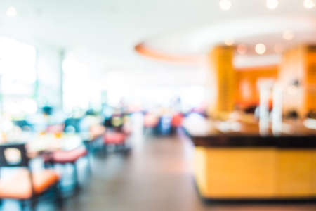 Abstract blur restaurant interior for background