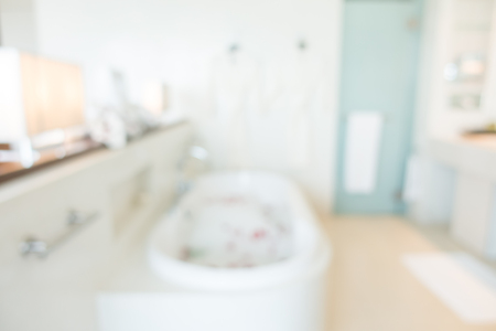 Abstract blur beautiful luxury bathroom for backgroundの写真素材