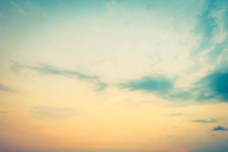 Beautiful sunset and cloud on sky background - Vintage Filter and boost up color Processingの写真素材